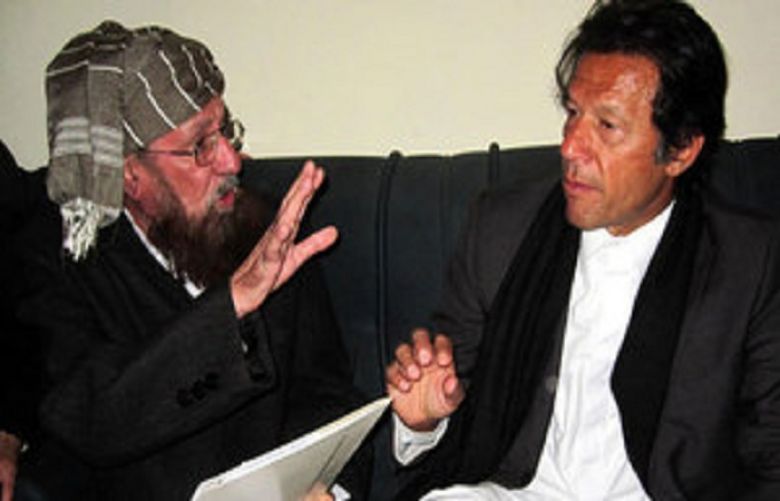 Maulana Samiul Haq jui-s and chairman pti imran khan