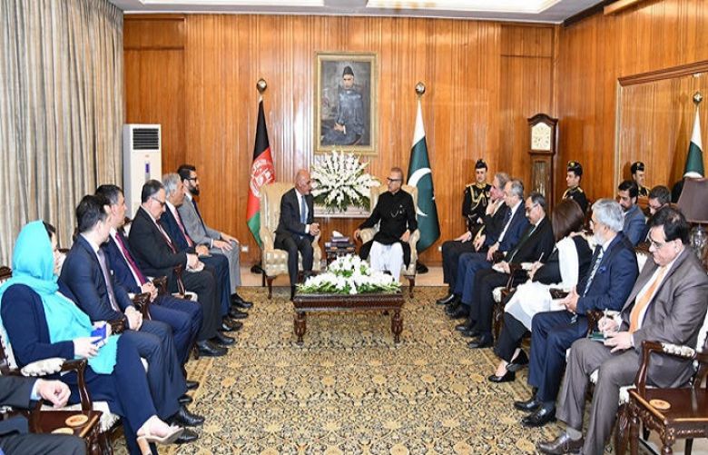 President Dr Arif Alvi met with Afghan President Ashraf Ghani