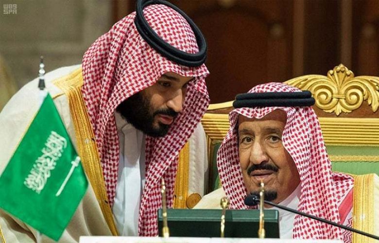 In this Dec 9, 2018 file photo, released by the state-run Saudi Press Agency, Saudi Crown Prince Mohammed bin Salman, left, speaks to his father, King Salman, at a meeting of the Gulf Cooperation Council in Riyadh, Saudi Arabia.