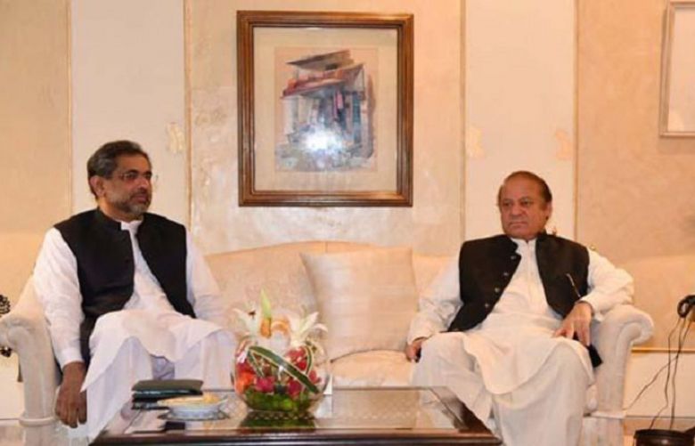 PM Abbasi meets Nawaz after NSC meeting
