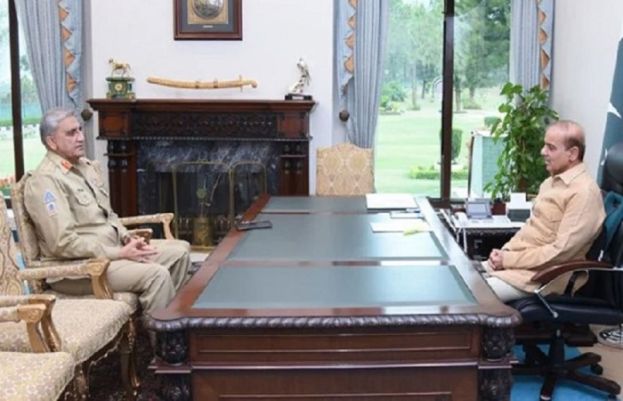 PM Shehbaz Sharif and Army Chief Qamar Javeed Bajwa