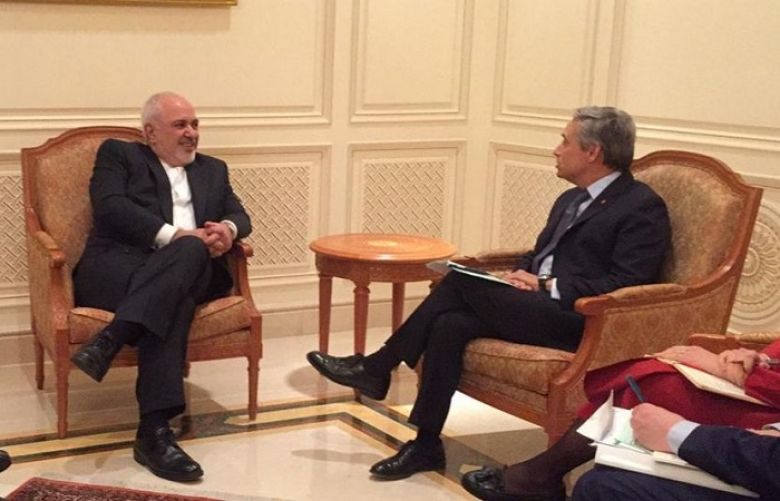 Iranian FM  Javad Zarif  meets with Canadian counterpart Francois-Philippe
