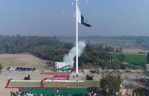 200-foot-high flag hoisted at Pak-India border