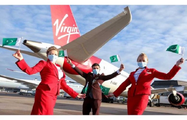 1st Virgin Atlantic flight lands at Lahore airport from London