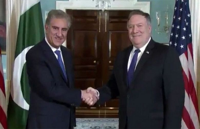 Foreign Minister Shah Mehmood Qureshi met US Secretary of State Mike Pompeo