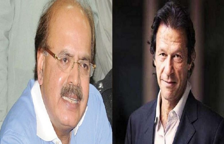 Leader of Pakistan Peoples Party Manzoor Wasan and Prime Minister Imran Khan