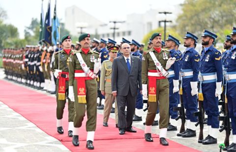 President Asif Ali Zardari presented guard of honour