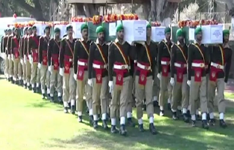 COAS attends funeral prayers of martyred security personnel in Peshawar
