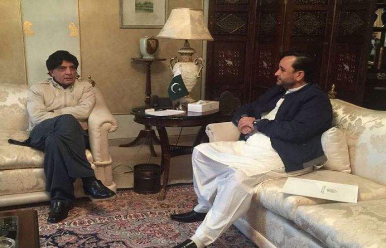 Nisar, CM Hafeez discuss law and order situation in Gilgit-Baltistan