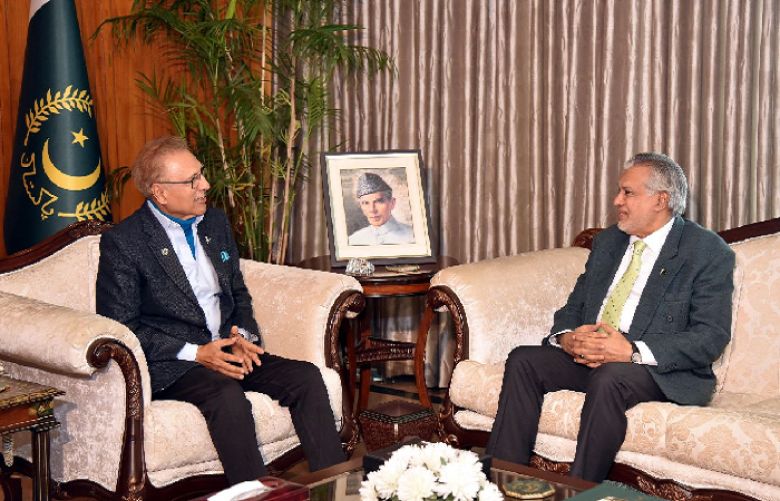 President Dr Arif Alvi and Finance Minister Ishaq Dar