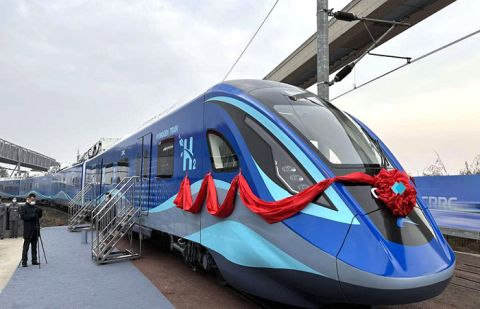 China launches its first semi high-speed hydrogen train
