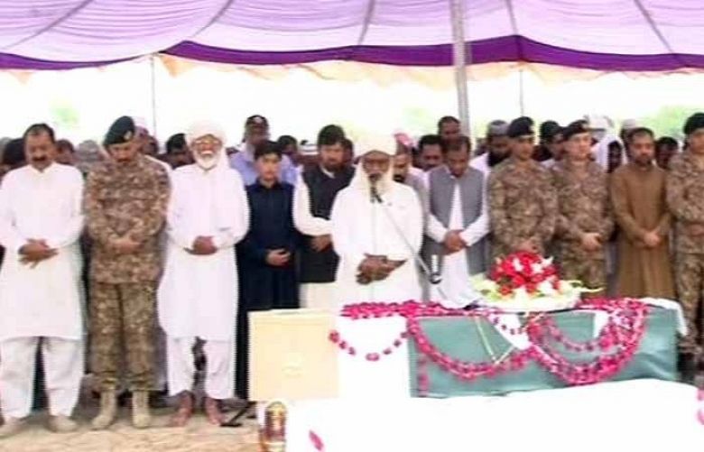 Balochistan operation: Martyred Col Sohail&#039;s funeral prayers offered in Vehari
