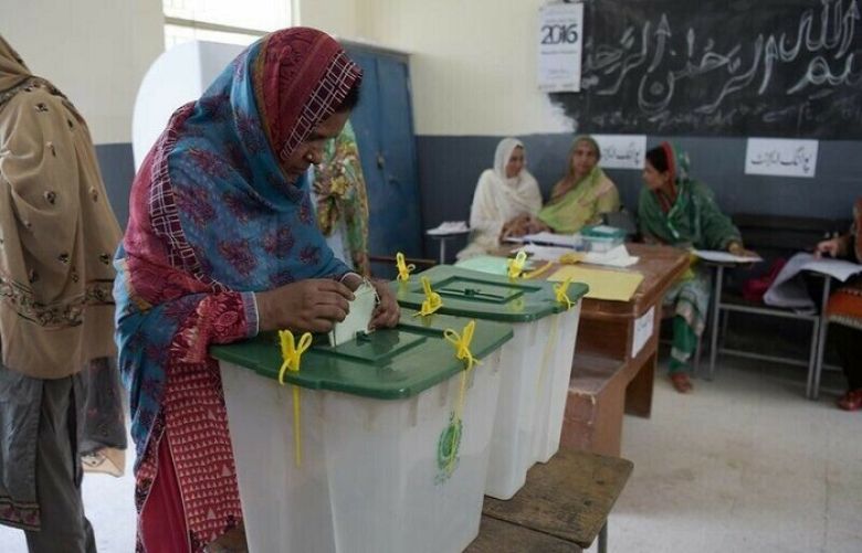 Voting is underway for the NA-245 by-poll in Karachi