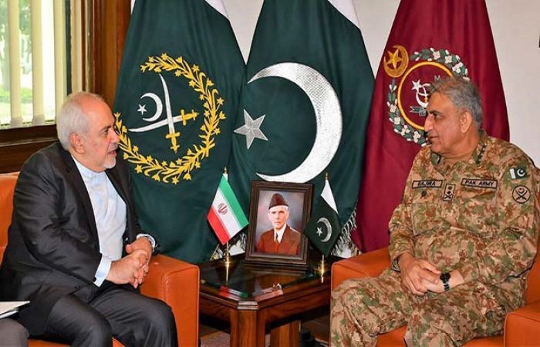 Iranian Foreign Minister Dr Mohammad Javed Zarif on Friday called on Chief of Army Staff (COAS) General Qamar Javed Bajwa