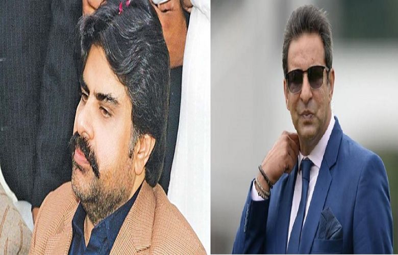 Sindh Minister for Local Government Nasir Hussain Shah and Wasim Akram