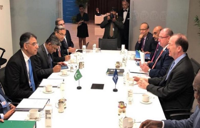 Led by Finance Minister Asad Umar a Pakistani delegation met with officials of the World Bank and the International Monetary Fund in Washington