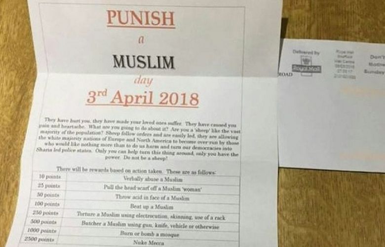 British police investigate letters asking people to attack Muslims
