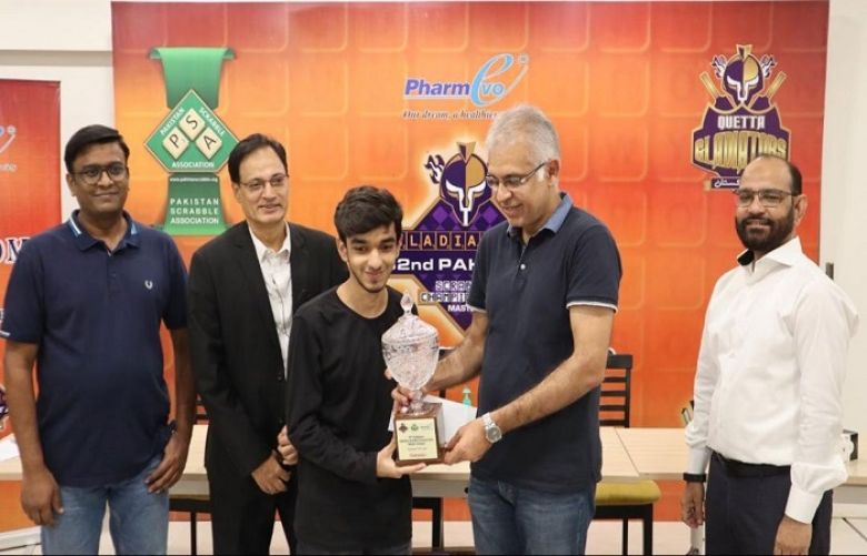 The 14-year-old is the youngest national champion in Pakistan scrabble history.