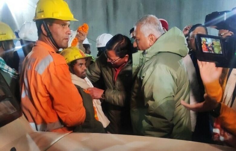 All 41 Indian workers trapped in tunnel for 17 days rescued