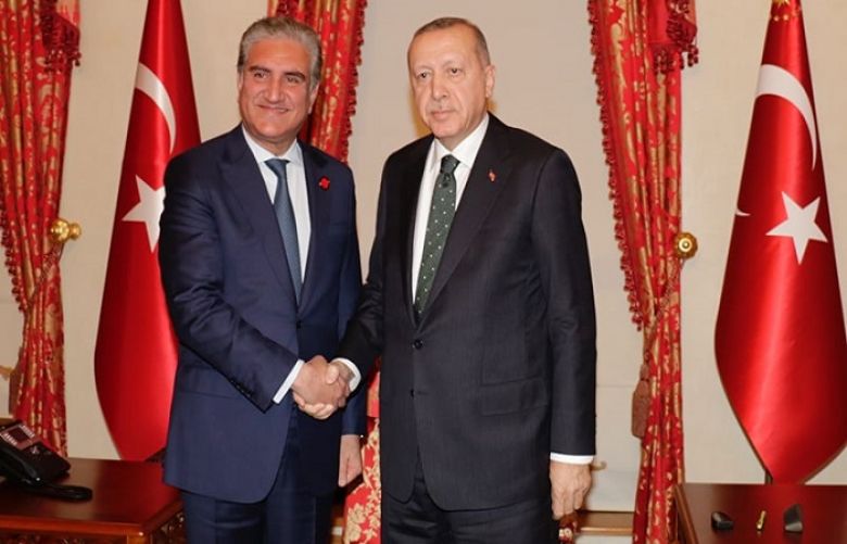 Foreign Minister Shah Mehmood Qureshi and Turkish president