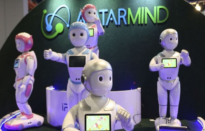 AvatarMind developed service robots like iPal which is based on artificial intelligence, motion control, sensors and power management, and created iPal to deliver on that vision with multiple applications for friendly robot assistants, shown at CES International, Jan. 8, 2019.
