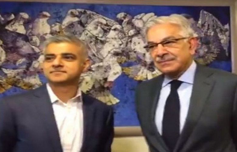Foreign Minister Khawaja Asif briefed London Mayor Sadiq Khan