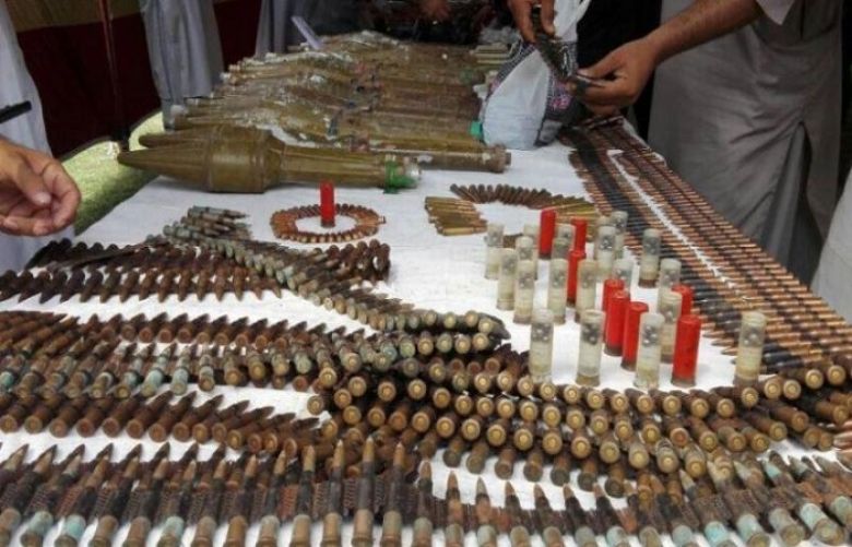huge cache of arms and ammunition
