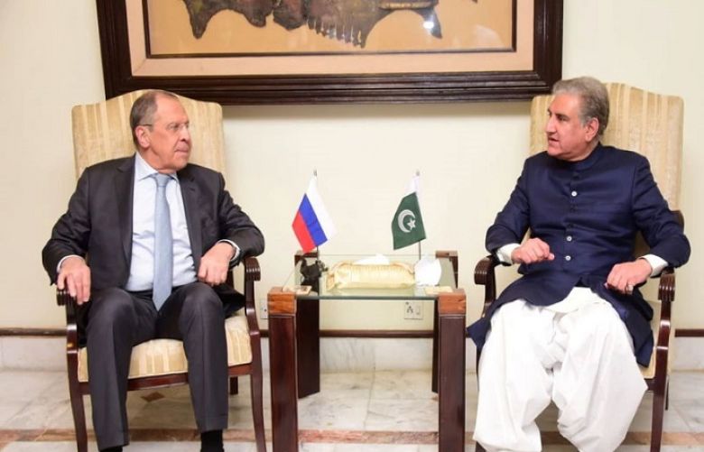 FM Qureshi holds delegation level talks with Russian counterpart