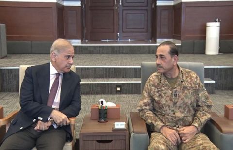 Military Leadership Briefs PM on Pakistan-Afghanistan Situation at GHQ