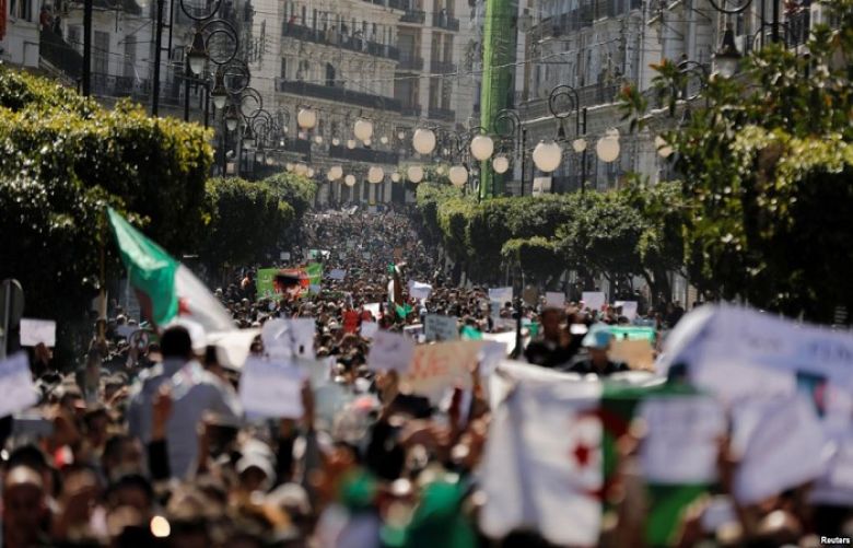 People march to protest against President Abdelaziz Bouteflika&#039;s plan to extend his 20-year rule by seeking a fifth term in April elections in Algiers, Algeria, March 1, 2019.
