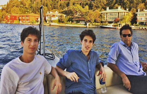 Imran Khan with his sons