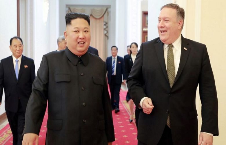 North Korean leader Kim Jong Un and U.S. Secretary of State Mike Pompeo
