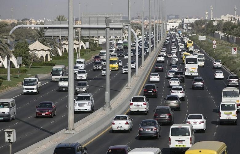 A busy road of UAE 