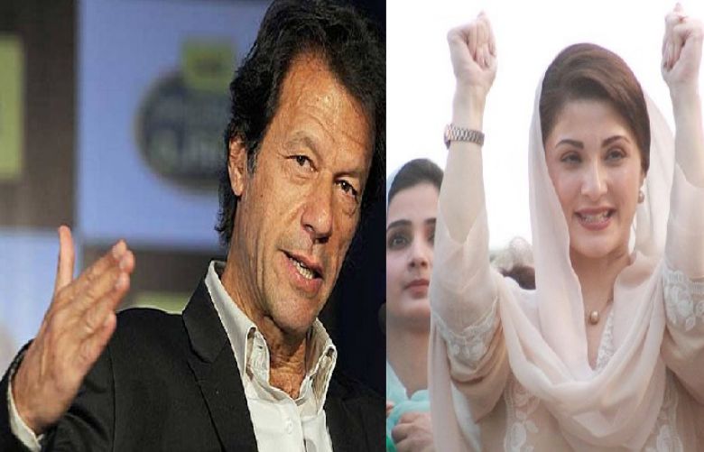 Prime Minister Imran Khan and Leader of PLM-N Maryam Nawaz