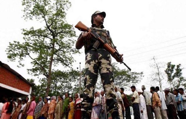 Indians lined up to vote amid unprecedented security in the eastern state of West Bengal