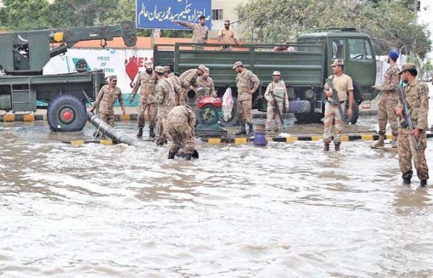 Pakistan Army continued its relief and rescue operation in Karachi: ISPR