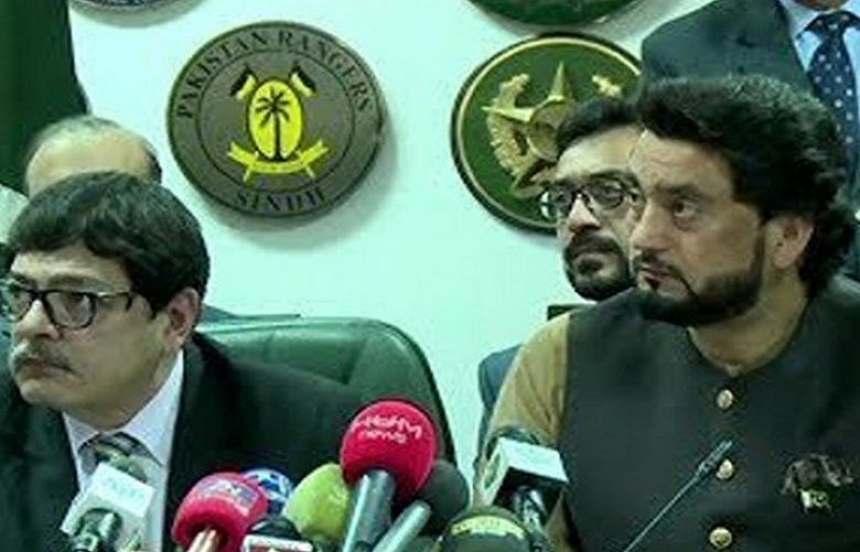 State for Interior Shehryar Afridi and Ministry of Interior Secretary Azam Suleman Khan at press conference