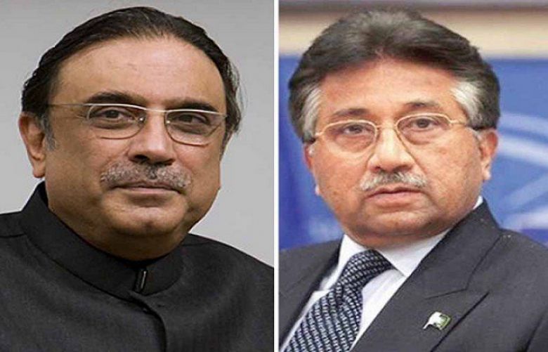 Pervez Musharraf and Asif Ali Zardari