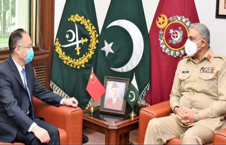 Chinese Ambassador to Pakistan Nong Rong and Chief of Army Staff Gen Bajwa