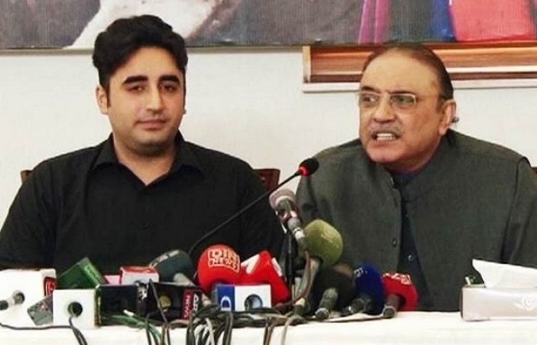 Pakistan Peoples Party (PPP) Chairman Bilawal Bhutto and PPP co-chairman Asif Zardari