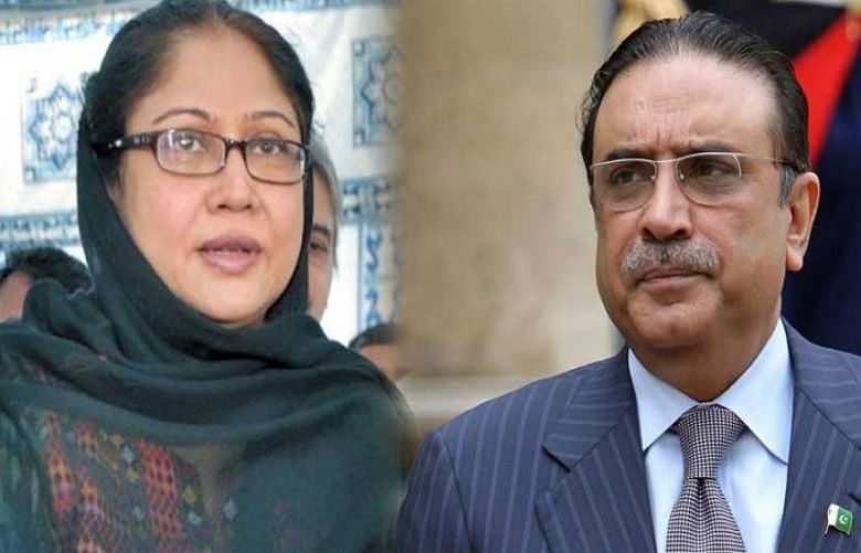 Pakistan Peoples Party Co-Chairperson Asif Ali Zardari and his sister Faryal Talpur