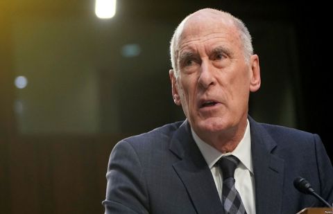 Director of National Intelligence Dan Coats testifies to the Senate Intelligence Committee hearing about "worldwide threats" on Capitol Hill in Washington, Jan. 29, 2019.