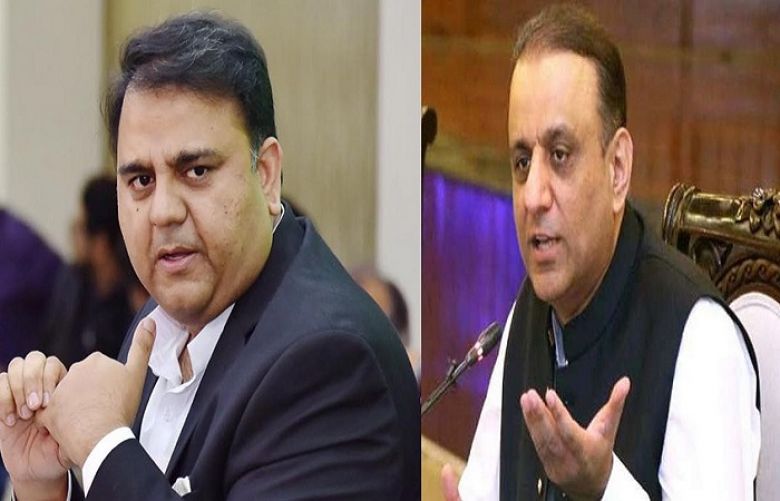 Federal Minister for Information and Broadcasting Fawad Chaudhry and former Punjab minister Aleem Khan