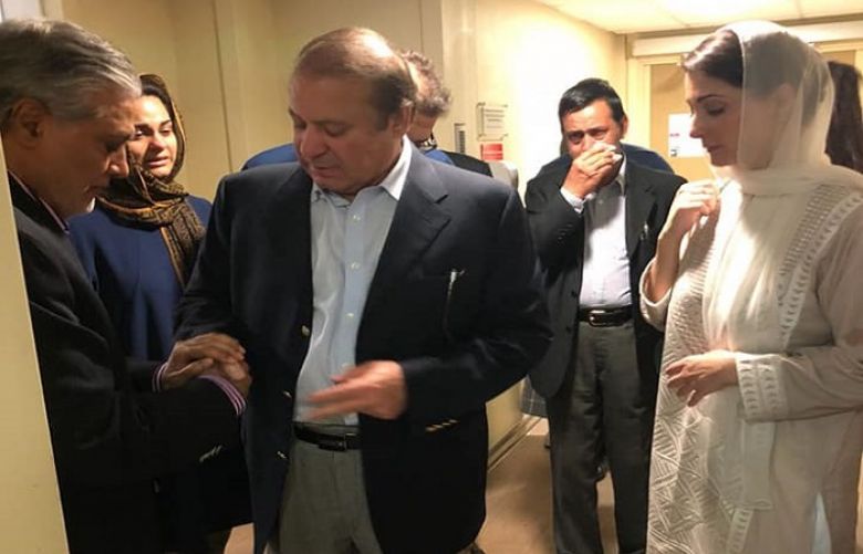 Former Pakistani prime minister Nawaz Sharif  and Maryam