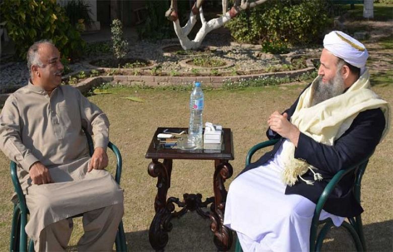 Minister for Religious Affairs Noorul Haq Qadri called on the Governor KPK Shah Farman