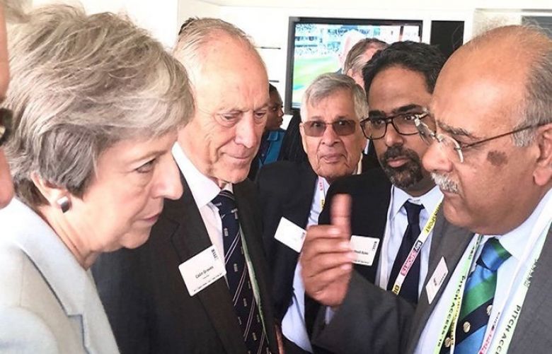 British Prime Minister Theresa May praised the performance of Pakistan cricket team at the Lord’s cricket ground