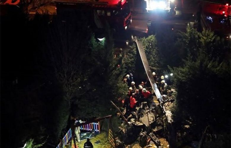 Four soldiers were killed when a military helicopter crashed in a residential neighborhood on the Asian side of Istanbul