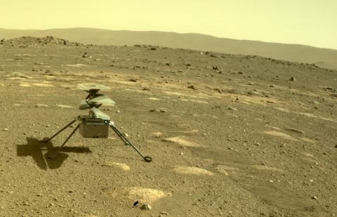 NASA's mini-helicopter on Mars