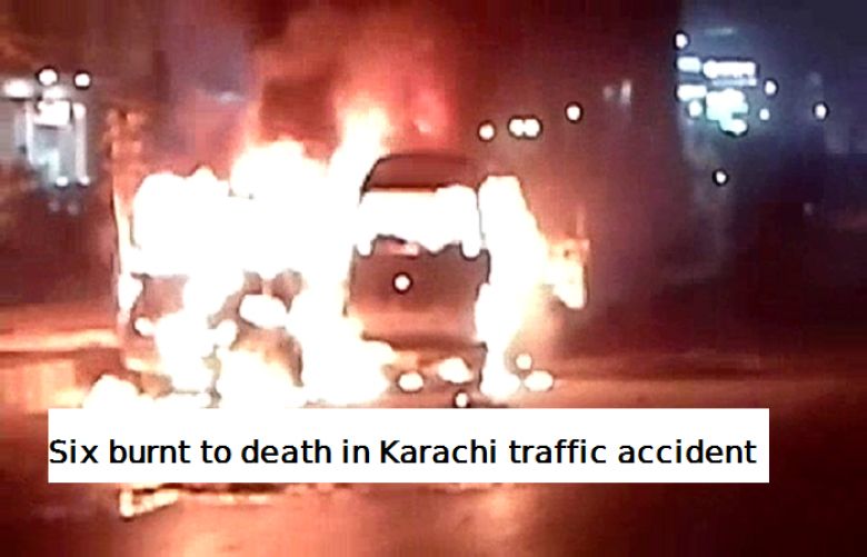 Six people killed in Karachi traffic accident