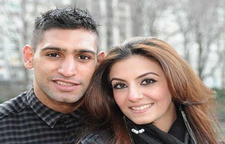 British boxer of Pakistani origin, Amir Khan his wife Faryal Makhdoom